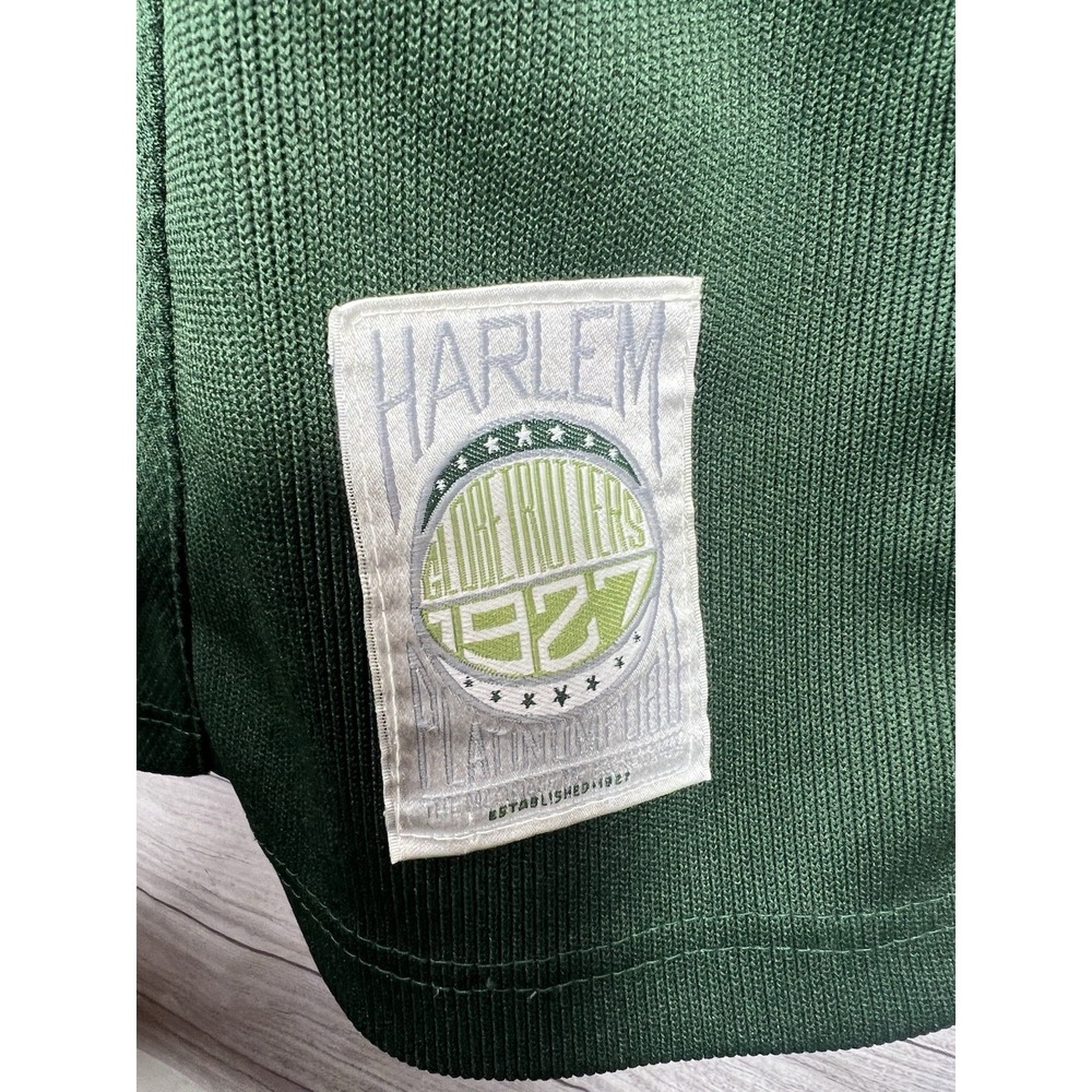 VTG Platinum FUBU Harlem Globetrotters Curly 22 Green… - Gem